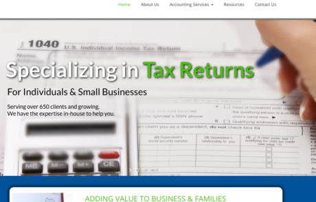 A website design for ohanesian cpa specializing in tax returns.