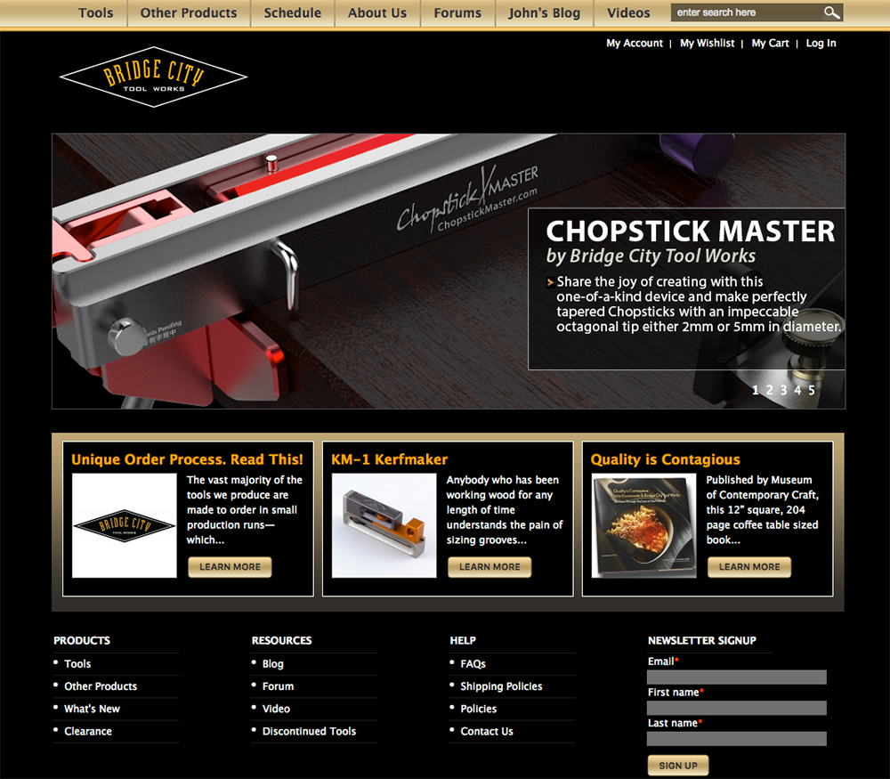A website showing a chopstick making tool.