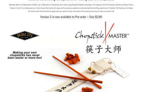 A website with chopsticks.