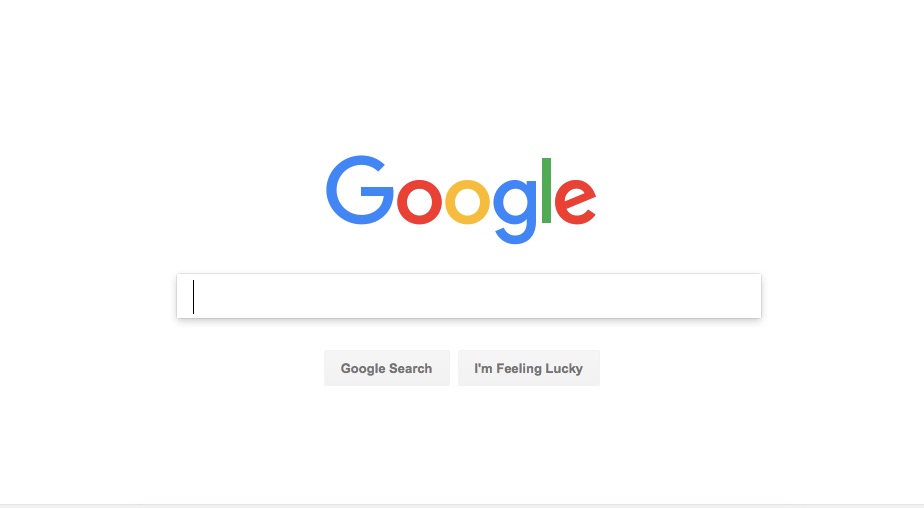 A screenshot of the Google search page.