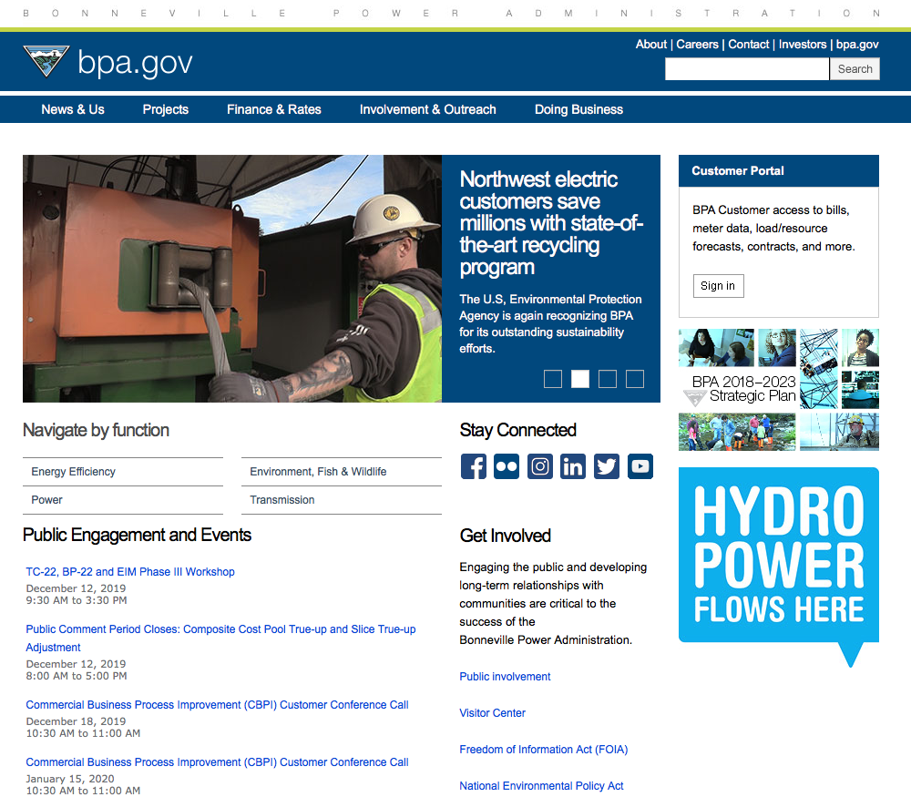 The homepage of the bg gov website.