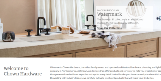 The homepage of chown's website.