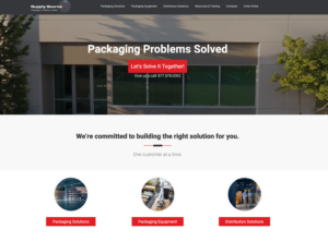 Packaging problems solved website design.